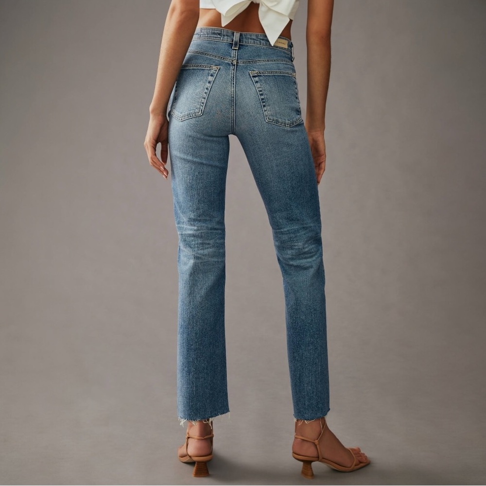 AG The Alexxis Cropped High-Rise Vintage Fit Straight Leg Jeans Size 29